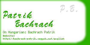 patrik bachrach business card